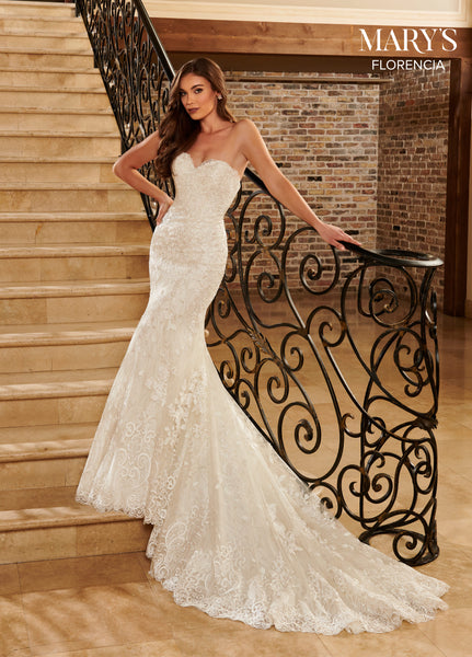 Florencia Bridal Dresses in Ivory or White Color-5 #MB3111