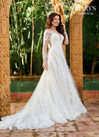 Florencia Bridal Dresses in Ivory or White Color-4 #MB3112