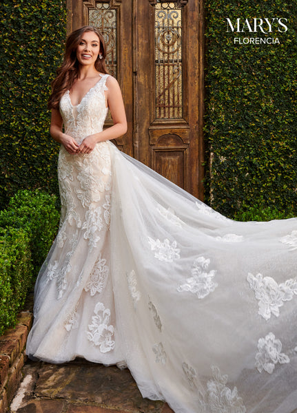 Florencia Bridal Dresses in Ivory/Champagne, Ivory, or White Color #MB3113