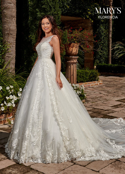 Florencia Bridal Dresses in Ivory or White Color-3 #MB3115