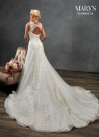 Florencia Bridal Dresses in Ivory or White Color-2 #MB3116