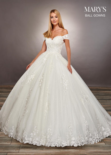 Bridal Ball Gowns in Ivory or White Color-3 #MB6064