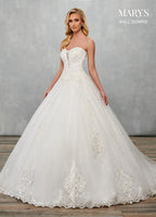 Bridal Ball Gowns in Ivory or White Color-8 #MB6073