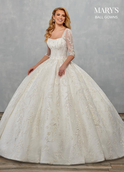 Bridal Ball Gowns in Ivory, White Color #MB6076