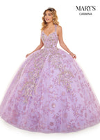 Carmina Quinceanera Dresses in Lilac/Silver/Gold, Royal/Silver/Gold Color