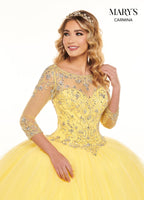 Carmina Quinceanera Dresses in Red/Silver or Yellow/Silver Color