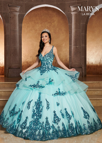 Lareina Quinceanera Dresses in Blush/Rose Gold or Baby Blue Color MQ2115