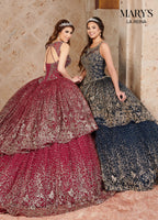 Lareina Quinceanera Dresses in Navy/Gold or Burgundy/Gold Color MQ2121