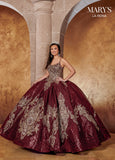 Lareina Quinceanera Dresses in Burgundy/Gold or White/Gold Color MQ2125