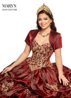 Quinceanera Couture Dresses in Royal/Gold or Burgundy/Gold Color #MQ3055