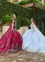 Quinceanera Couture Dresses in Burgundy or Powder Blue Color #MQ3059