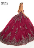 Quinceanera Couture Dresses in Burgundy or Powder Blue Color #MQ3059